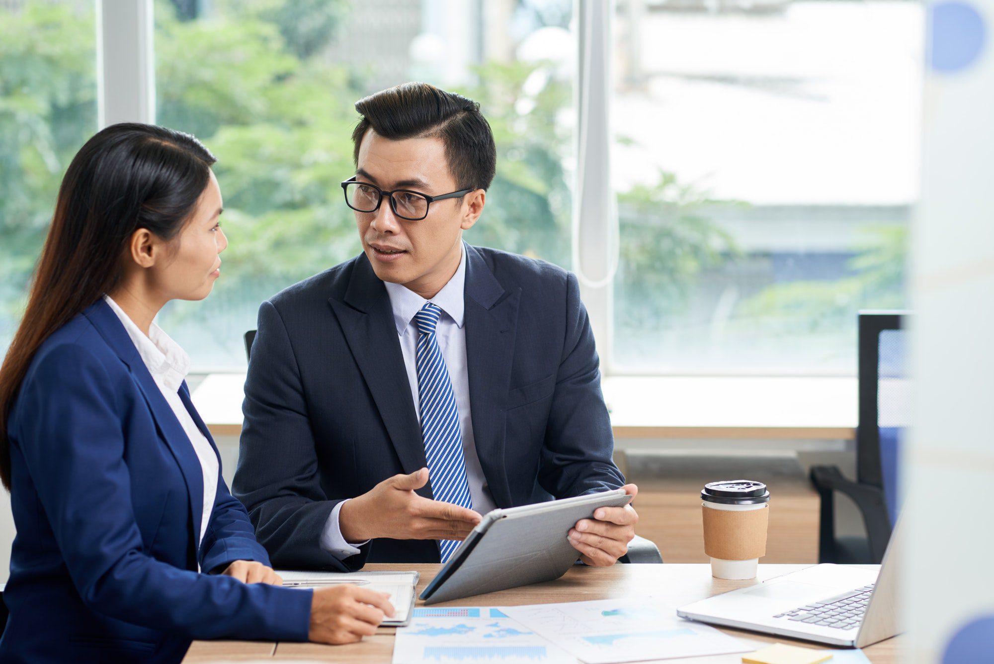 Business people having meeting