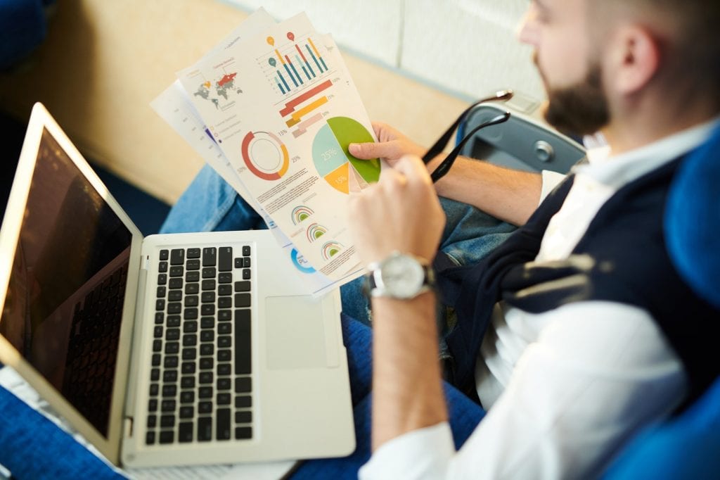 Businessman Studying Graph